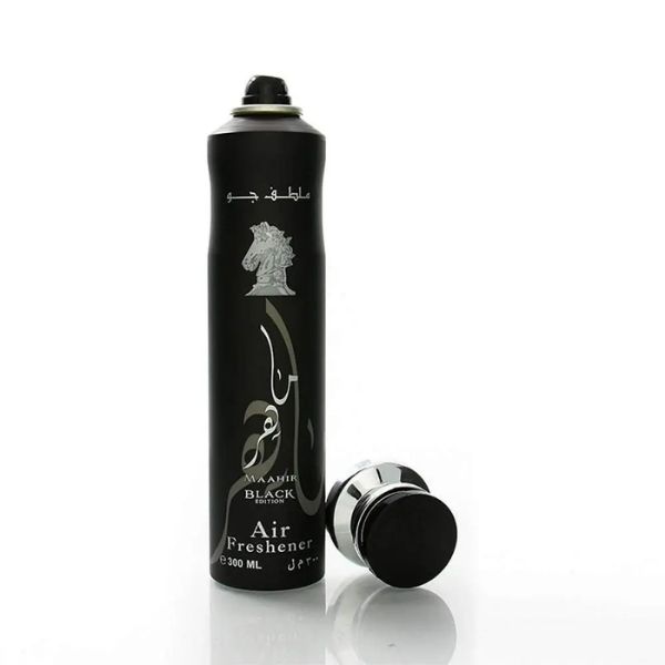 Maahir Black 300ml Air Freshener by Lattafa (Pack of 12)